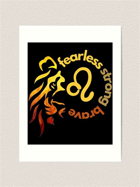 Leo The Lion Zodiac Symbol Astrology Horoscope Fire Sign Art Print