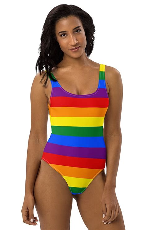 Gay Flag One Piece LGBT Swimsuit Sporty Chimp Legging Workout Gear