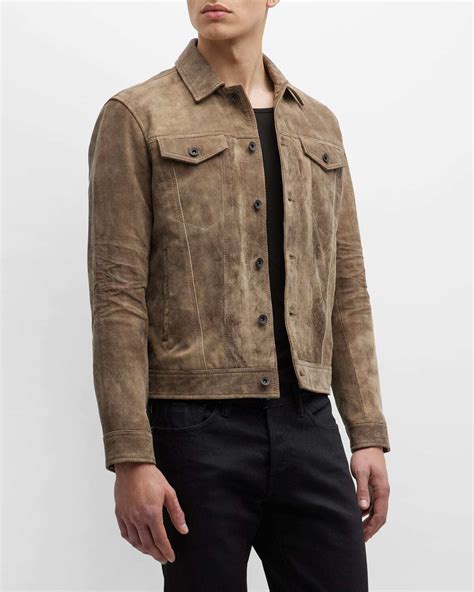 John Varvatos Andrew Leather Trucker Jacket Hemp Editorialist