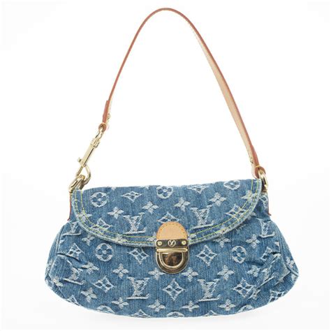 Louis Vuitton Blue Denim Monogram Mini Pleaty Bag Louis Vuitton The Luxury Closet