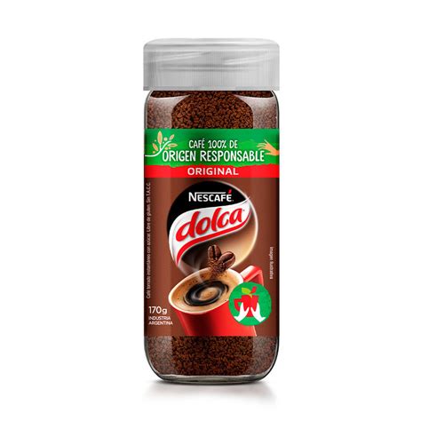 Café instantáneo Nescafé Dolca clásico frasco de 170g