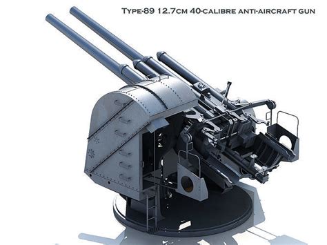 Japan Type Mm Aa Gun D Model Cgtrader