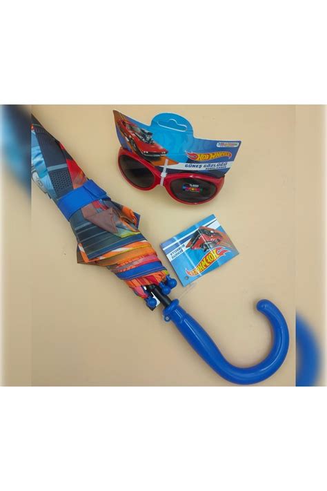 HOT WHEELS Lisanslı Çocuk Şemsiyesi Hot Wheels Lisanslı Gözlük İkili Set Fiyatı Yorumları