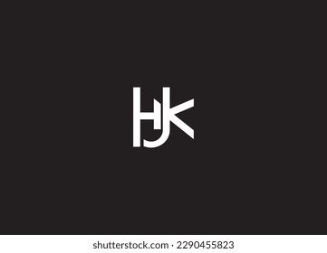 Unique Monogram Alphabet Letters Hk Logo Stock Vector Royalty Free