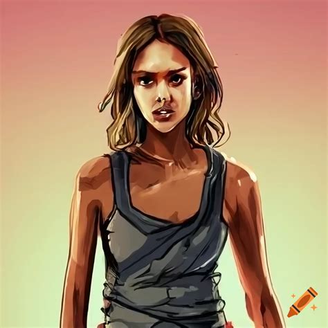 Digital Art Of Jessica Alba In Post Apocalyptic Style On Craiyon