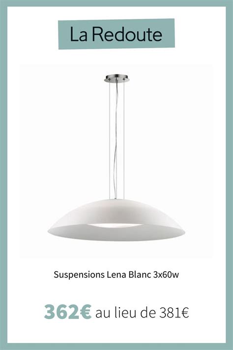 A White Light Fixture With The Words La Redoute Above It And Below It