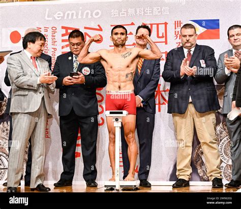 Marlon Tapales Of The Philippines Attends The Official Weigh In For The