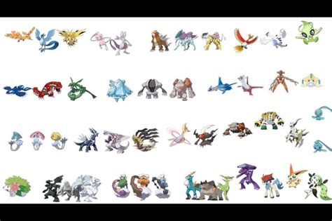 Tout les pokemon légendaires