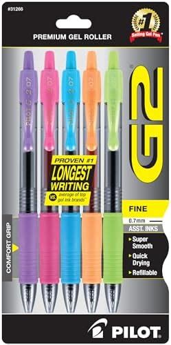 Pilot G2 Retractable Premium Gel Ink Roller Ball Pens Fine