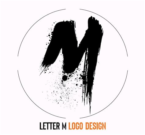 Premium Vector Letter Paint Stroke Symbol M M Brush Stroke Letter