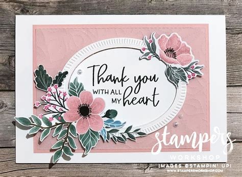 Thank You With All My Heart Framed Florets Stampers Workshop