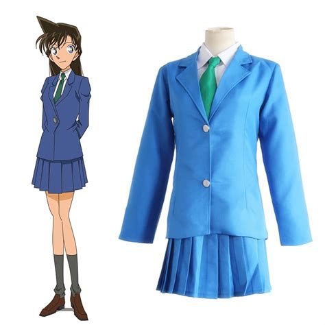 Anime Detective Conan Cosplay Costumes Mouri Ran Rachel Moore School