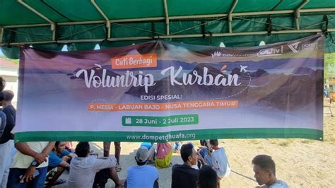 Dompet Dhuafa Rayakan Idul Adha Bersama Volunteer Di Pulau Mesa Labuan