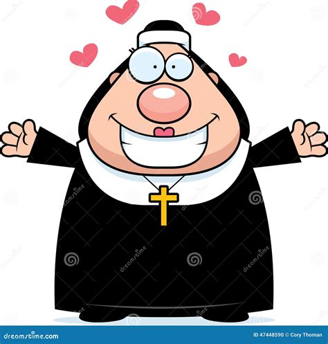 Cartoon Nun Hug Stock Vector Illustration Of Clip Smiling 47448590