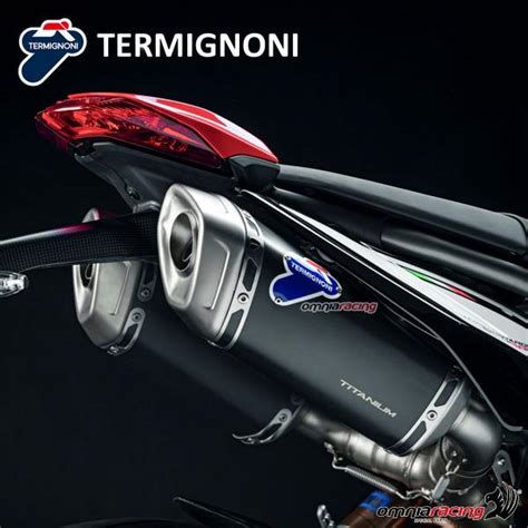 Termignoni Exhaust In Black Titanium Approved For Ducati Hypermotard