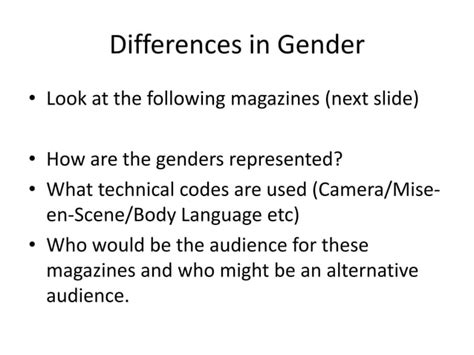 Representations Of Gender In The Media Ppt