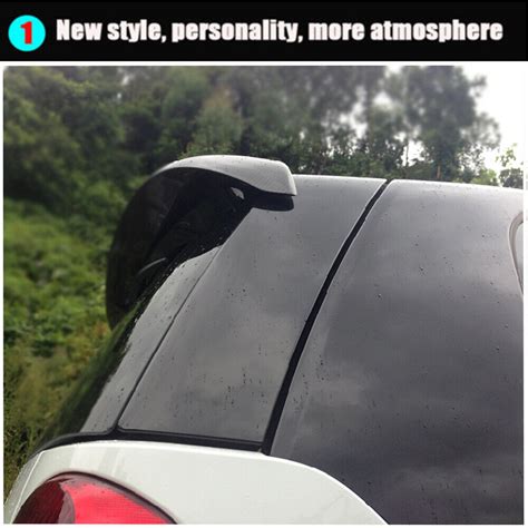 For Benz Smart Fortwo 2008 2013 Carbon Fiber Rear Window Roof Top Wing