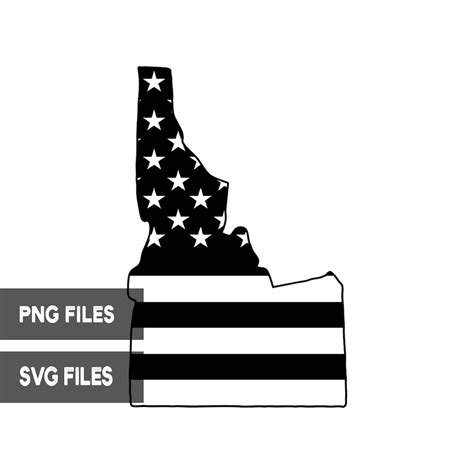 Idaho State Shape American Flag Svg Png Jpg Pdf Psd File Types - Etsy