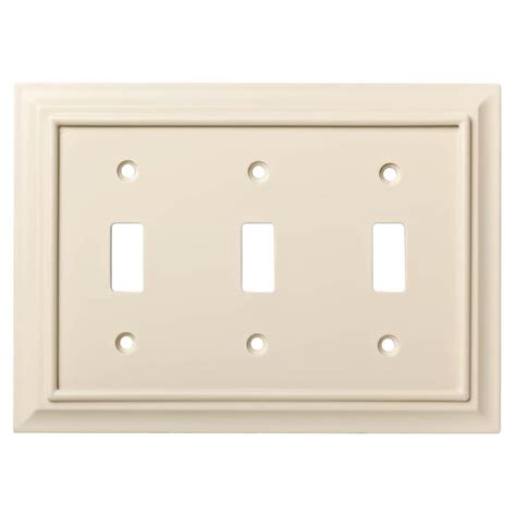 3 Gang Triple Duplex Decorator Toggle Wall Plate Electrical Outlet