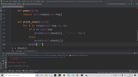 Array Implementation Of Stack Using Python Youtube