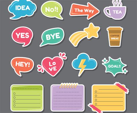 Set of Journaling Element Stickers