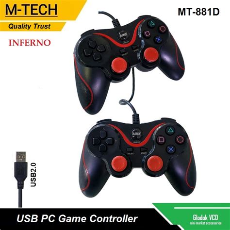 Jual Gamepad Double Getar Joystick Stik Computer M Tech Inferno MT 881D