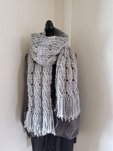 Ravelry Chunky Cable Scarf Pattern By Addicted The Hook