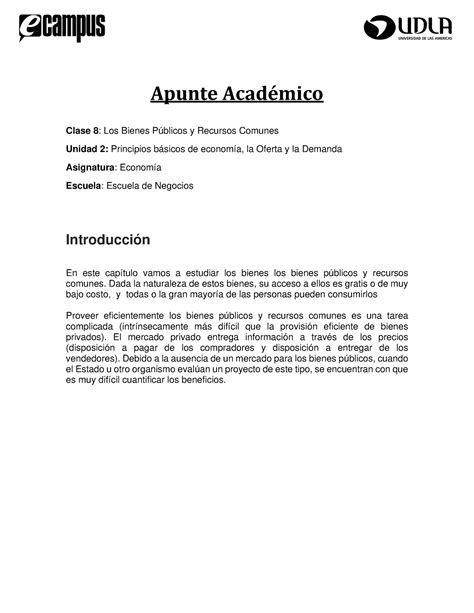 3 AEA2207 C8 Apunteacademico Apunte Académico Clase 8 Los Bienes