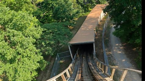 Legend INSANE Wooden Roller Coaster 4K POV Holiday World Indiana No