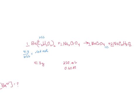 Solved Suppose 413 G Of Barium Acetate Is Dissolved In 250 Ml Of A 060 M Aqueous Solution Of