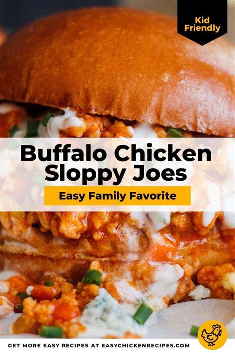 Buffalo Chicken Sloppy Joes Easy Chicken Recipes