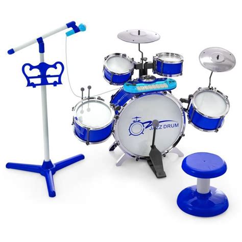 Costway Batterie Jazz Pour Enfant Avec Tambours Cymbales Tabouret