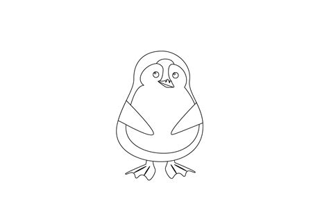 Penguin Outline Style Icon Graphic by jasmineartstudio01 · Creative Fabrica