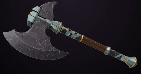 3d Model Battle Axe 08 All Pbr Unity Ue Textures Included Vr Ar Low Poly Cgtrader