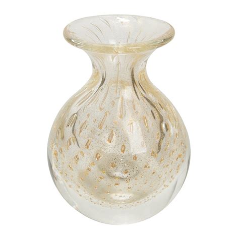 Vaso Murano Verona Ouro 14 cm Cristais Cá D Oro Camicado