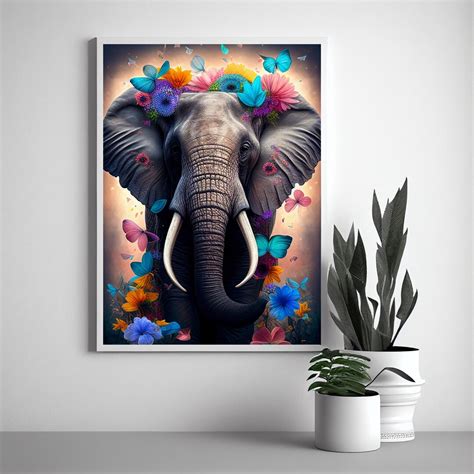 Elephant Wall Art Elephant Wall Décor Print Elephant Nursery Wall Art Animal Wall Print African ...