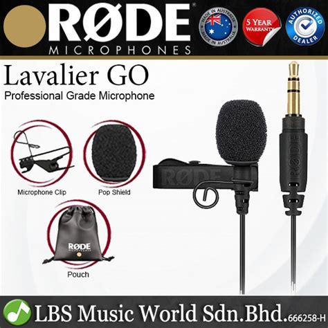 Rode Lavalier GO Professional Grade Omnidirectional Mic Microphone