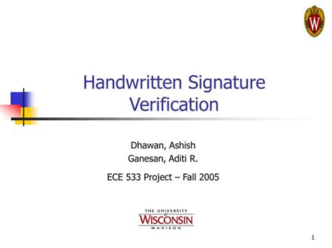 PPT - Handwritten Signature Verification PowerPoint Presentation, free ...