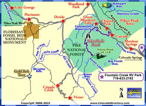 Pikes Peak Physical Map