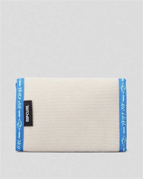 Shop Rip Curl Archive Cord Surf Tri Fold Wallet In Blue Fast Shipping