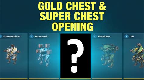 War Robots Gold Chest Super Chest Opening Oct 2020 YouTube