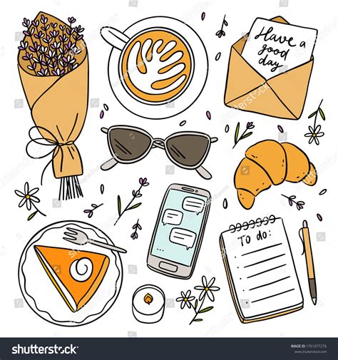 Morning Beautiful Coffee Aesthetic Vector Illustrations Stock Vector ...