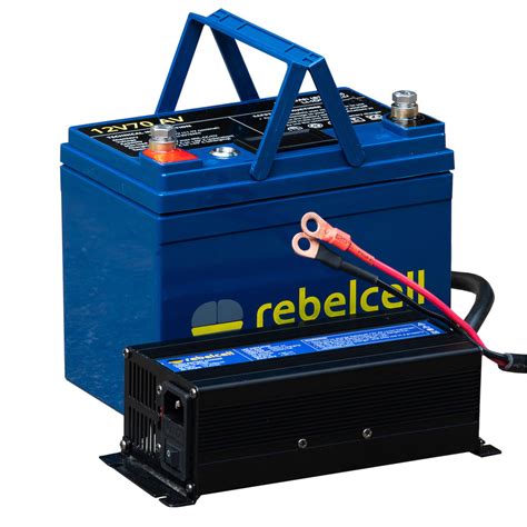 Rebelcell Li ion Akku 12V70 Ah Ladegerät Technik für Angler