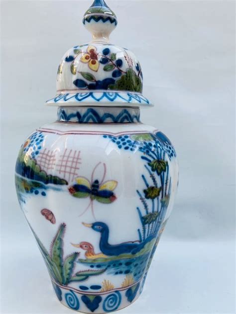 Makkum Tichelaar Large Lidded Vase Earthenware Catawiki