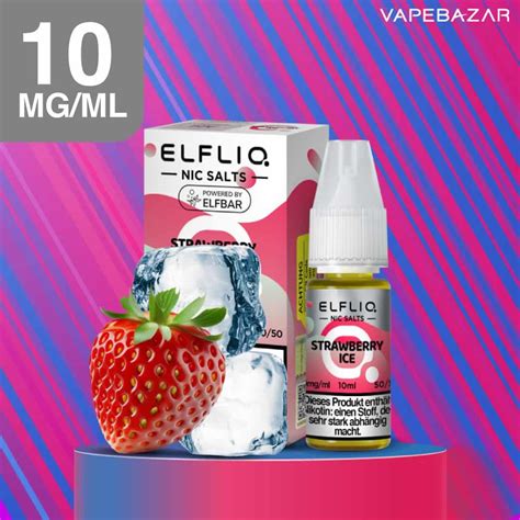 Elfliq Nikotinsalz Liquid 10ml Apple Peach 10mg Ml Nikotin