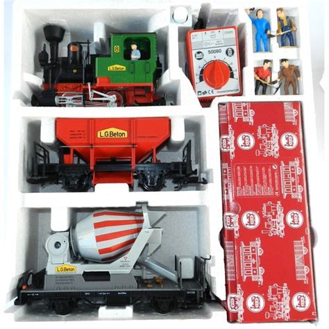 LGB G Gauge 78320 Boxed Set 0 4 0 Loco Tipper Wagon Cement Mixer