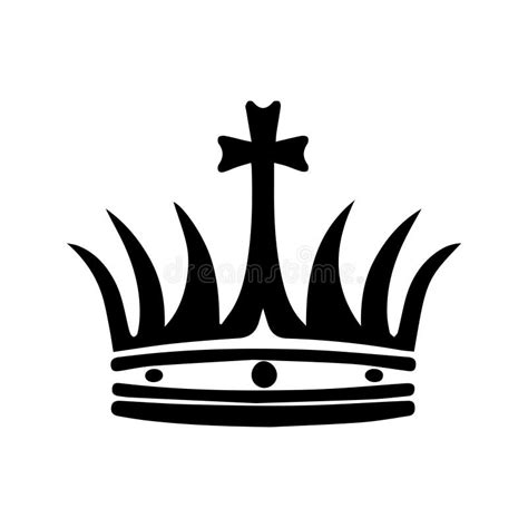 Crown Icon A Simple Black Silhouette Of Royal Crown Vector