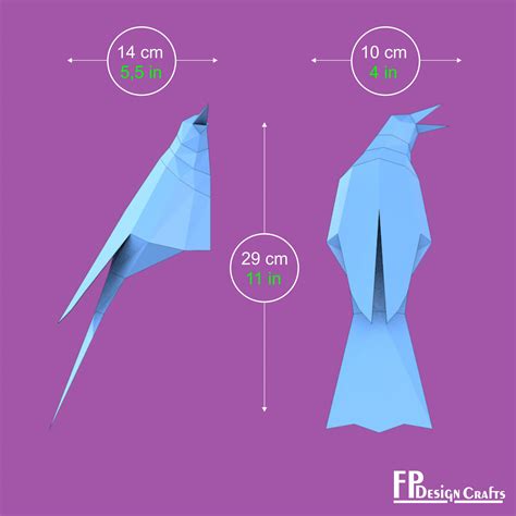 D Origami Bird Instructions