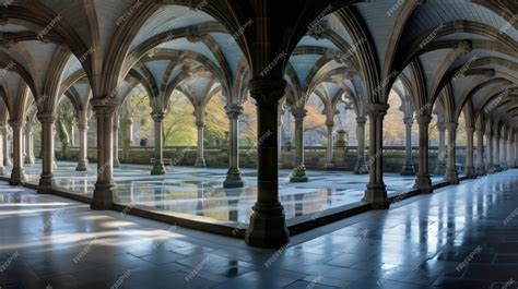 Premium Ai Image Glasgow University Cloisters Panorama