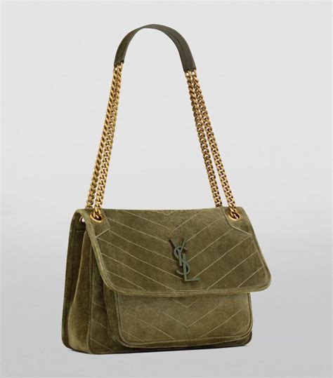 Womens Saint Laurent Green Medium Niki Shoulder Bag Harrods UK